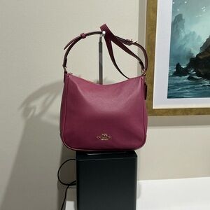 Coach Magenta Leather Shoulder Bag